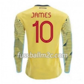 Fußballtrikots Kolumbien James Rodriguez 10 Heim Trikotsatz Copa América 2019 Langarm